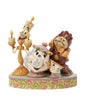 Statuetta Enesco Disney Tradition - La Bella e la Bestia - Lumière, Mrs. Potts, Chip e Cogsworth