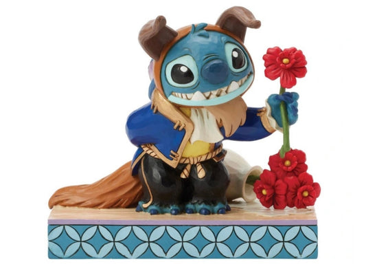 Statuetta Stitch Vestito Da Bestia - Disney Traditions