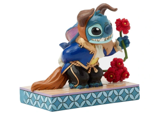 Statuetta Stitch Vestito Da Bestia - Disney Traditions