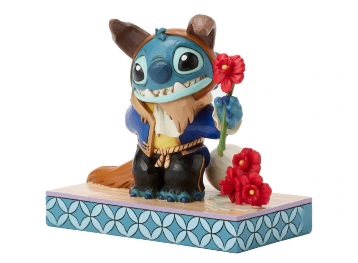 Statuetta Stitch Vestito Da Bestia - Disney Traditions